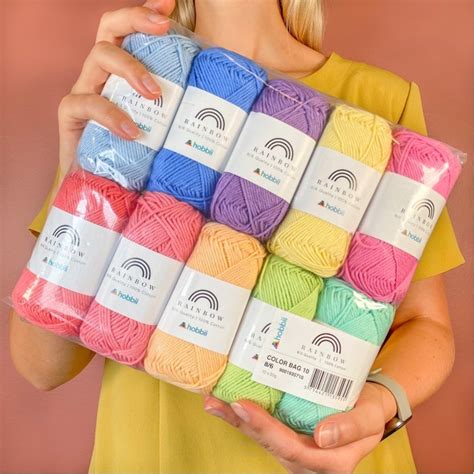 Rainbow Cotton 8 6 Color Pack Yarn Hobbii Hobbii Co Uk