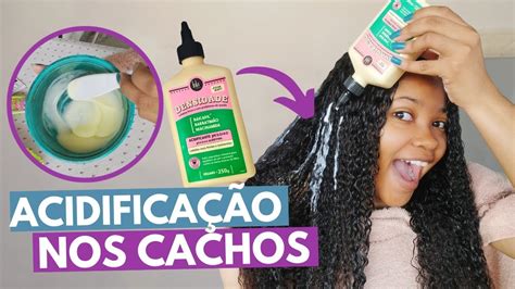 ACIDIFICAÇÃO NOS CACHOS PÓS RELAXAMENTO Acidificante Lola Cosméticos