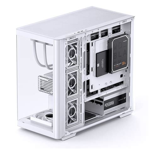 Thùng máy Case Jonsbo D300 White Micro ATX kính cong đẹp chính hã