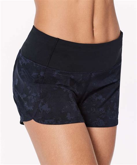 Lululemon Run Times Short II 4 Camouflaged Midnight Navy Black