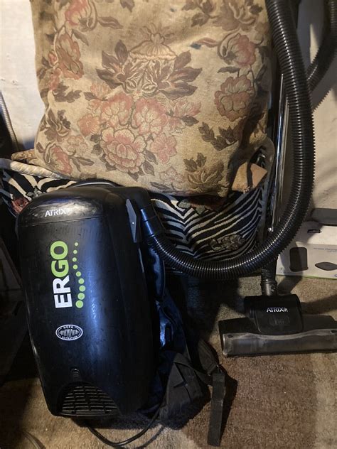 Atrix Vacbp Black Ergo Backpack Hepa Vacuum Cleaner No Attachments