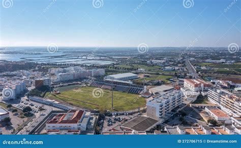 Aerial View Of The Portuguese Fishing Tourist Town Of Olhao Overlooking