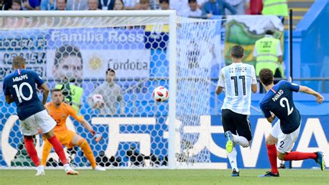 World Cup 2018: France Benjamin Pavard goal Argentina Lionel Messi