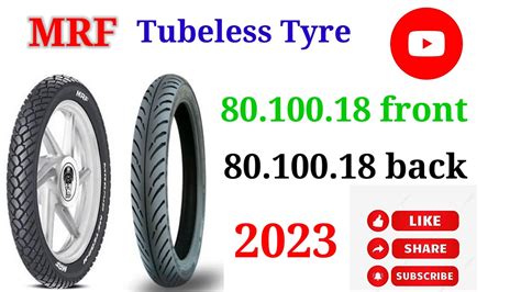 MRF Tubeless Tyre 80 100 18 Back Front How To Know About Tubeless