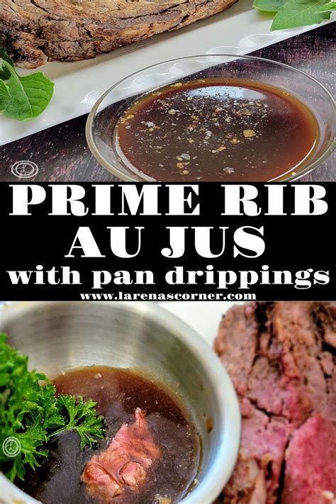 Keto Prime Rib Au Jus Recipe Made From Pan Drippings And Diy Spices Recipe Prime Rib Au Jus