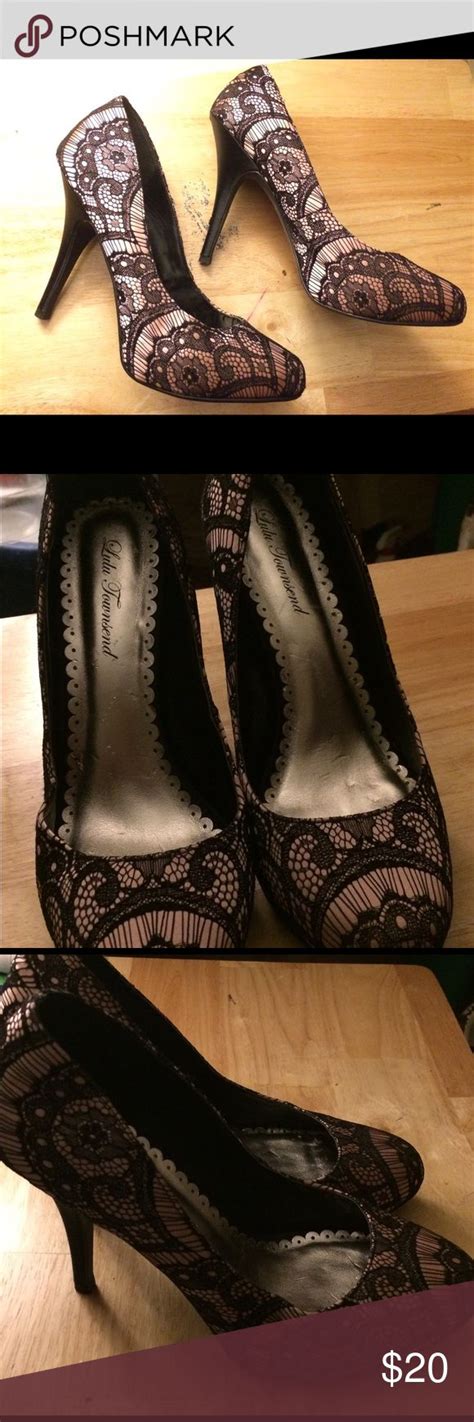 Black Lace Pink Satin Pumps By Lulu Townsend