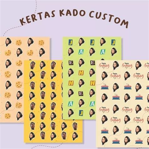 Jual Kertas Kado Costum Kertas Kado ISI 5 KERTAS KADO Aestetic