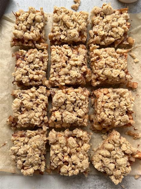 Vegan Apple Pie Crumble Bars GF Optional