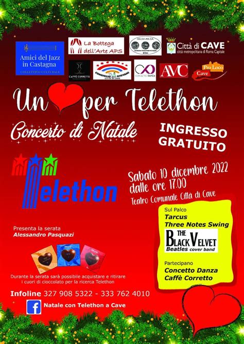 Un Cuore Per Telethon Il Concerto Di Natale A Cave