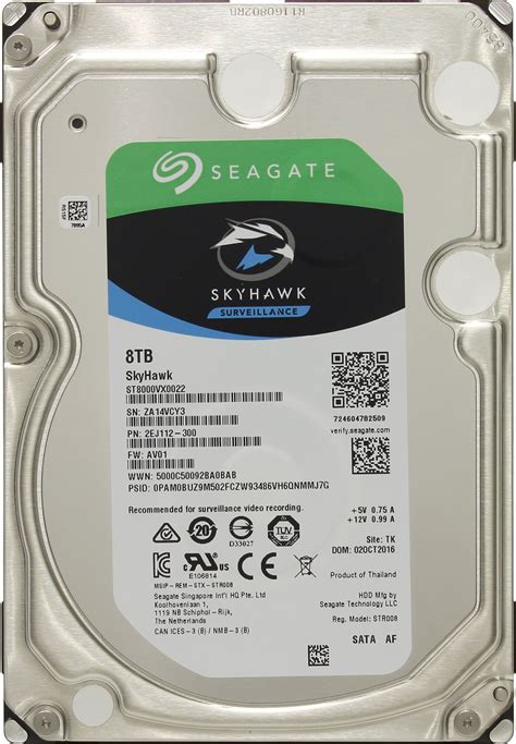Жесткий диск 8Тб Seagate SkyHawk ST8000VX010 | Восьмой страж