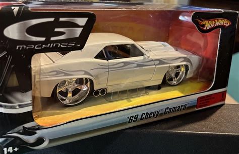 Hot Wheels G Machines 124 Die Cast 1969 Chevy Camaro White Nib Rare Ebay