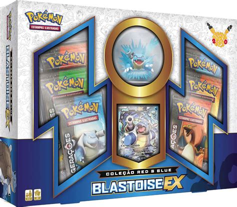 Pokemon Box Blastoise Ex Cole O Red Blue Gera Es R Em