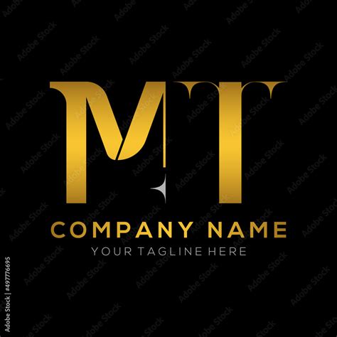 Initial Mt Letter Logo With Creative Modern Business Typography Vector