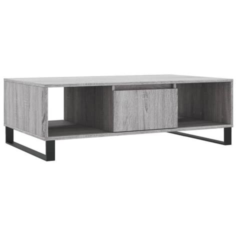 Zerodis Table basse sonoma gris 104x60x35 cm bois d ingénierie LC033