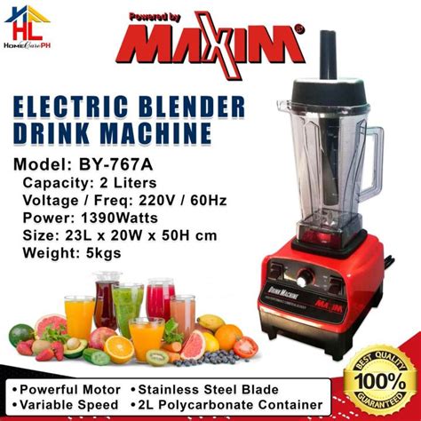 Maxim Electric Blender Drink Machine 2 Liters (BY-767A) | Lazada PH