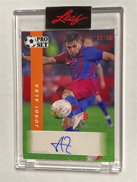 Yahooオークション 2021 22 Leaf Pro Set Soccer Jordi Alba 25 直