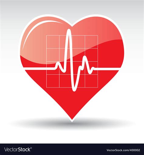 Heart With Cardiogram Royalty Free Vector Image