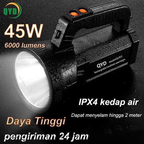 Jual Qyd Senter Led Super Terang Ipx Tahan Air Power Bank Multifungsi