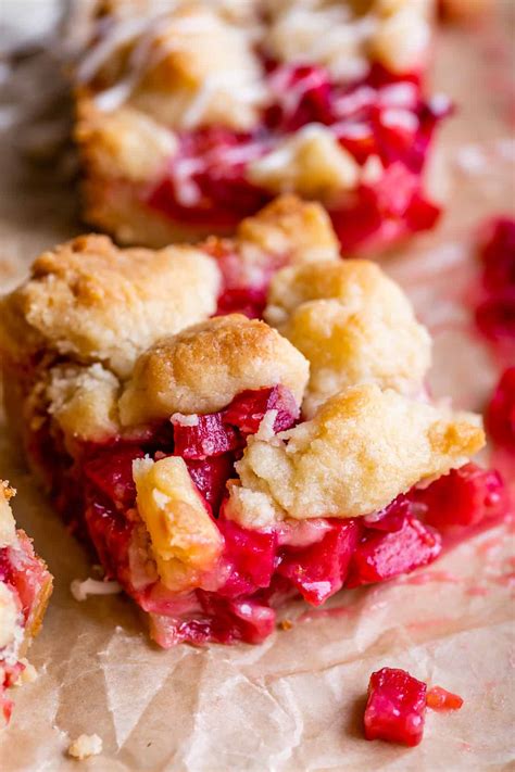 Rhubarb Shortbread Crust Bars Recipe The Food Charlatan