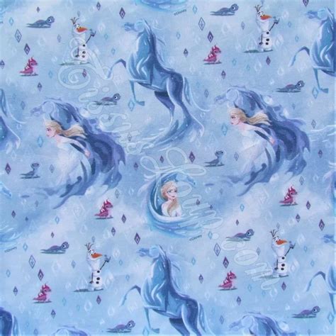 Cotton Fabric With The Image Of The Frozen Disney