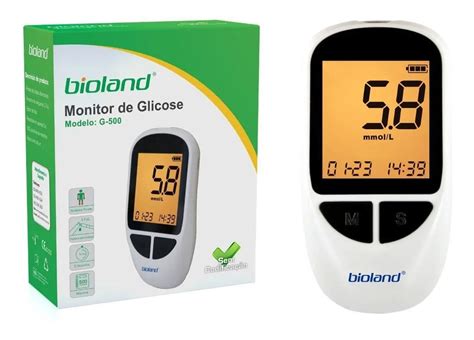 Monitor De Glicose Bioland G Fitas Lancetas Diabete Mercado