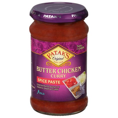 Pataks Mild Curry Paste For Butter Chicken Shop Cooking Sauces At H E B