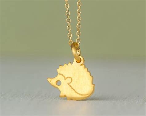 Hedgehog Necklace In Sterling Silver Kids Jewelry Cute Etsy