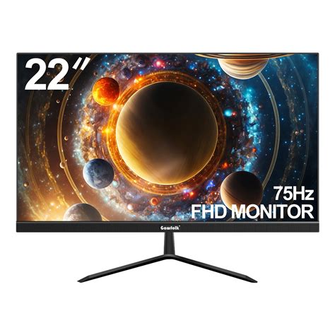 Gawfolk 22 Curved Monitor HD 1080p 75Hz Ultra Thin Bezel Less VA