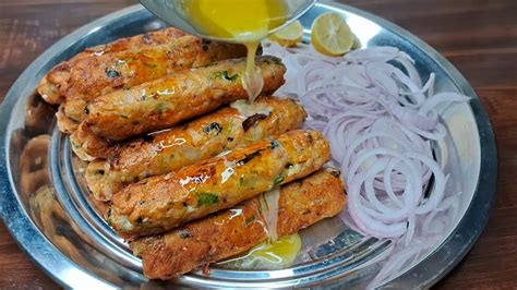 Qureshi Seekh Kabab Recipe Chicken Juicy Seekh Kabab Restaurant