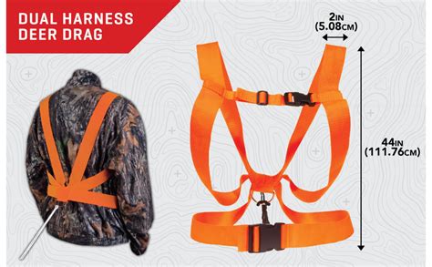 Allen Company Dual Harness Deer Drag Orange Hunting And