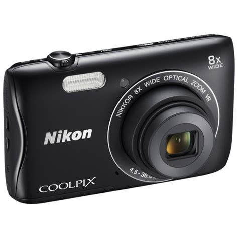 Фотоаппарат Nikon Coolpix S3700 Black (VNA821E1)
