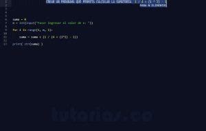 Ciclo For Python Sumatoria De Fraccion Tutorias Co