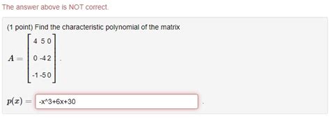 Solved Find The Characteristic Polynomial Of The Chegg