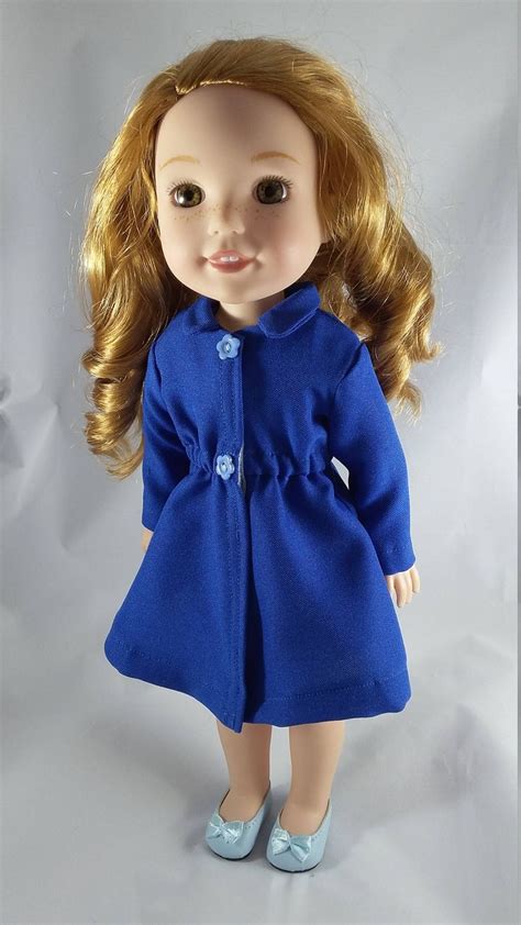 145 Doll Clothes Royal Blue Dress Coat By Grandmasadiescloset On Etsy Görüntüler Ile