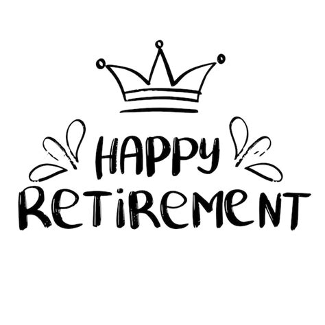 Premium Vector Happy Retirement Hand Drawing Lettering Square Poster