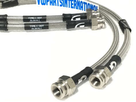 Goodridge Braided Stainless Steel Brake Hoses Kit Clear For Seat Leon