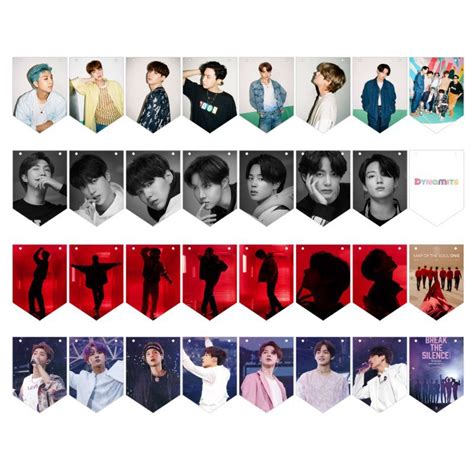 Bts Merch Shop Dynamite Hanging Flags Wall Decor Photo Cards With