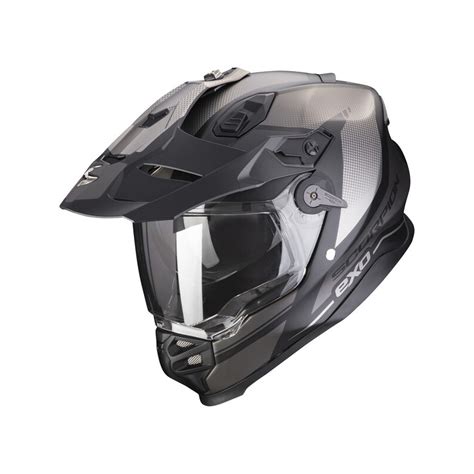 Casque Scorpion Adf Air Trail Noir Mat Silver