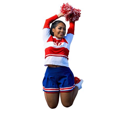 Download Cheerleader Jumping High Png Xby | Wallpapers.com