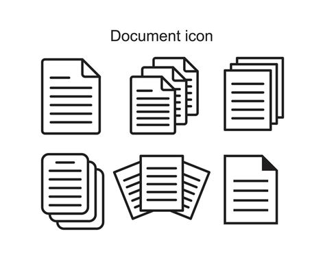 Document Icon Template Black Color Editable Document Icon Symbol Flat