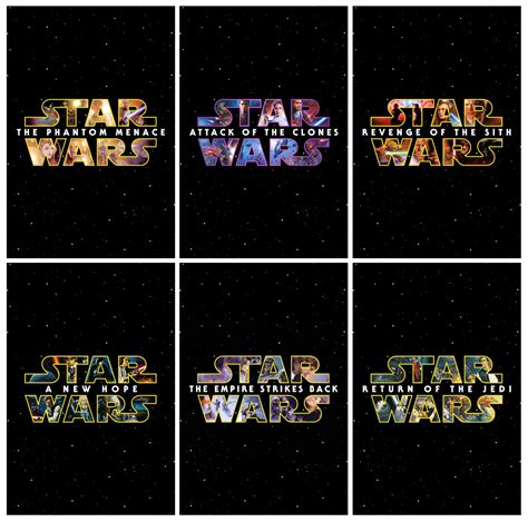 [Collection] Star Wars Colored Logo - Space Set : r/PlexPosters