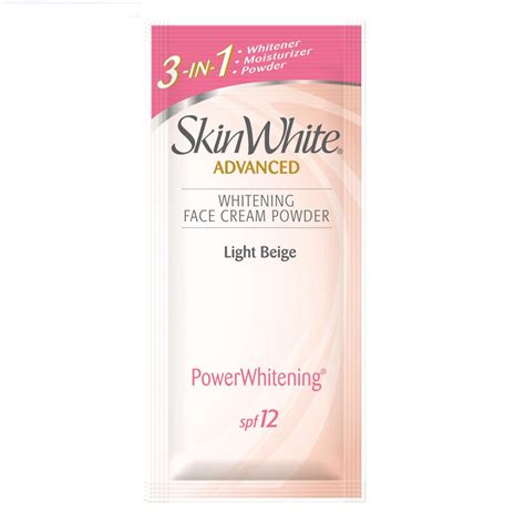 Skinwhite Power Whitening Face Cream Powder Spf12 Light Beige 7g X 3s