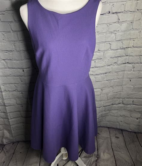 Betsey Johnson Fit Flare Dress Purple Size Gem