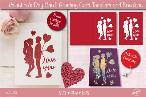 Valentine Card Svg Valentine Card Template Love Cards Printable Gr