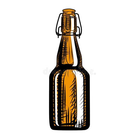 Craft Beer Bottle Doodle Style Sketch Hand Drawn Vector Illustration