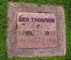 George Thomson M Morial Find A Grave