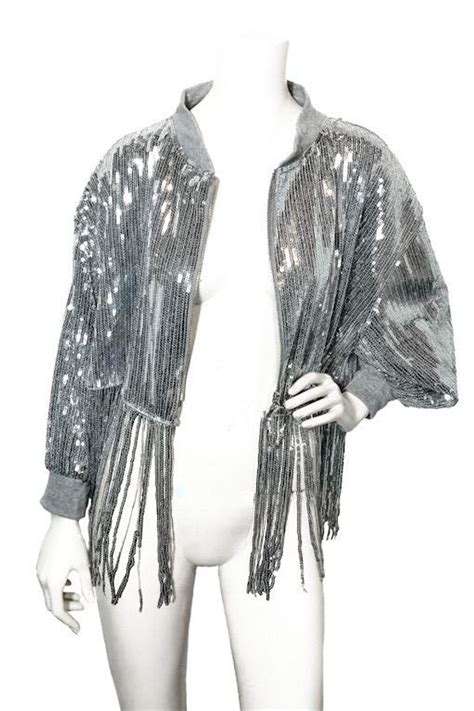 Silver Sequin Fringe Jacket Shopperboard