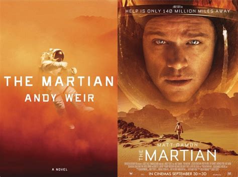 The Martian book cover and movie poster - Film 14