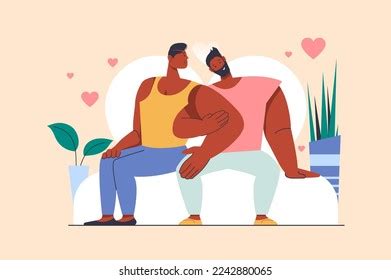 Lgbt Gay Couple Concept People Scene Stock Vector Royalty Free