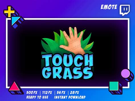 Twitch Discord Emote Touch Grass Funny Lol Digital Art Etsy